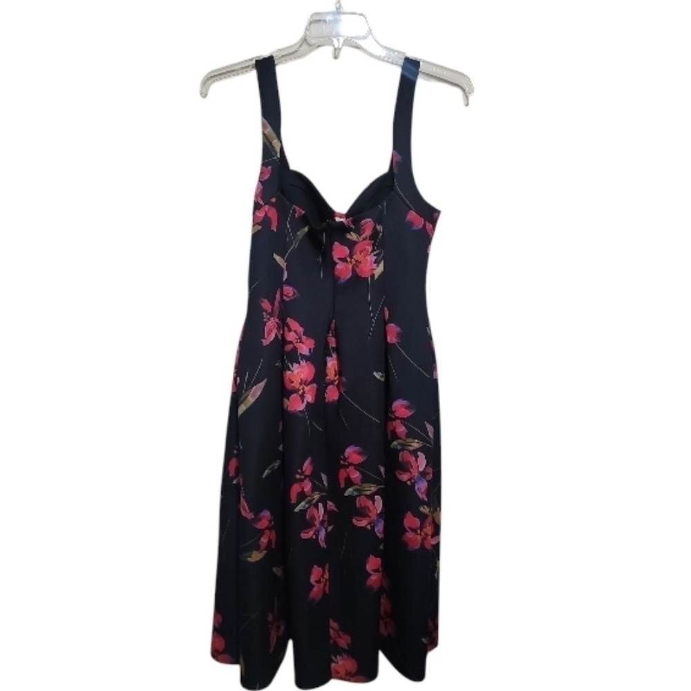 Asos Design Womens Black Floral Print Sleeveless Midi Dress Size 10 - Picture 5 of 8